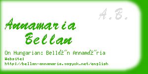 annamaria bellan business card
